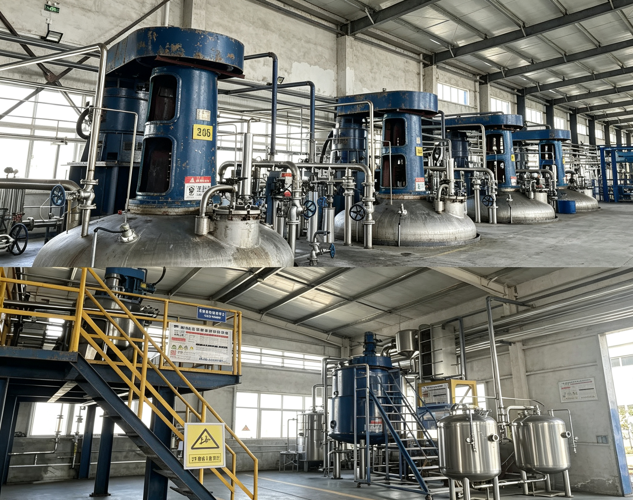 Industrial reactor and mixing tank production line
